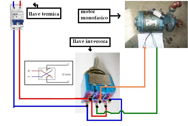 Blog Del electricista: Motor monofasico con llave inversora