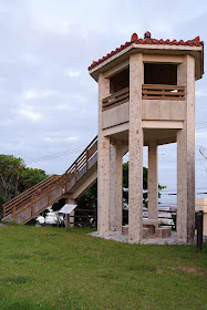 stairs, observation tower, grass, sky, Kin Town