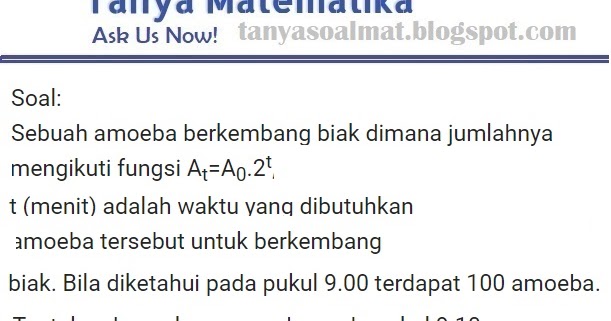 Soal Pembahasan Aplikasi Fungsi Eksponen Tanya Soal Soal Pembahasan Aplikasi Fungsi Eksponen Tanya Soal