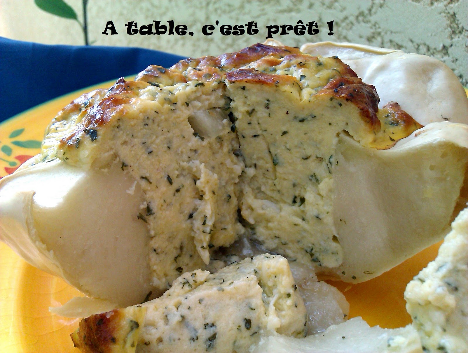 à table, c'est prêt ! Pâtisson farci au tofu Dukan)