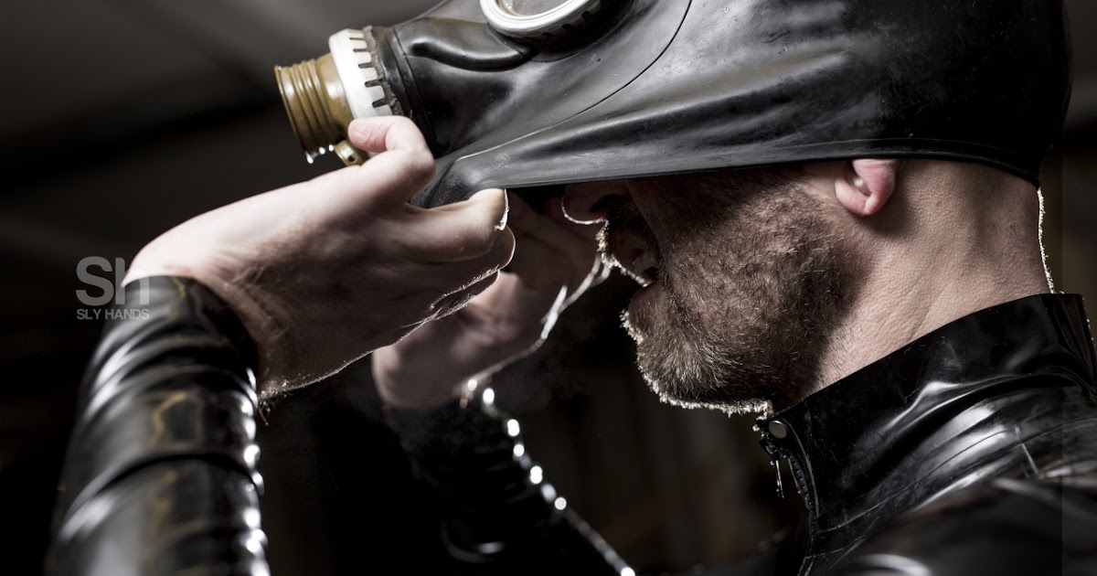 Gay leather man rubber