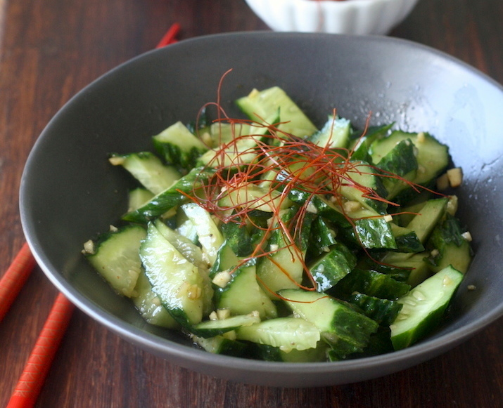 Smacked Cucumber In Garlicky Sauce