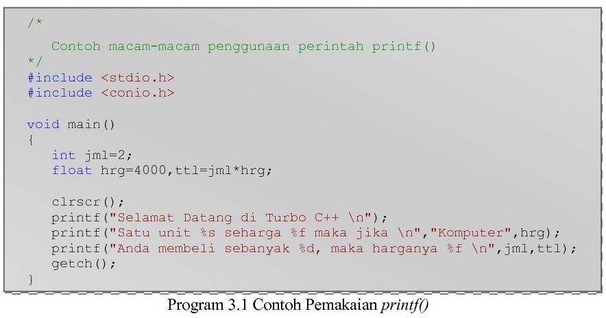 Program Input Dan Output Dalam Algoritma Dan Pemrograman Belajar ...