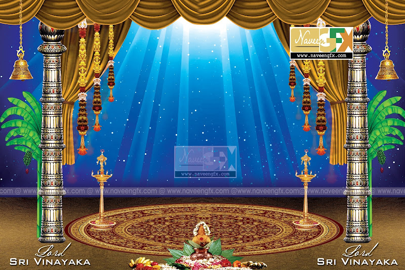 creative stage background design for ganesh chaturthi | naveengfx