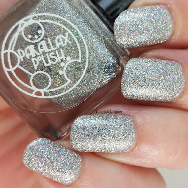 Silver-scattered-holographic-nail-polish