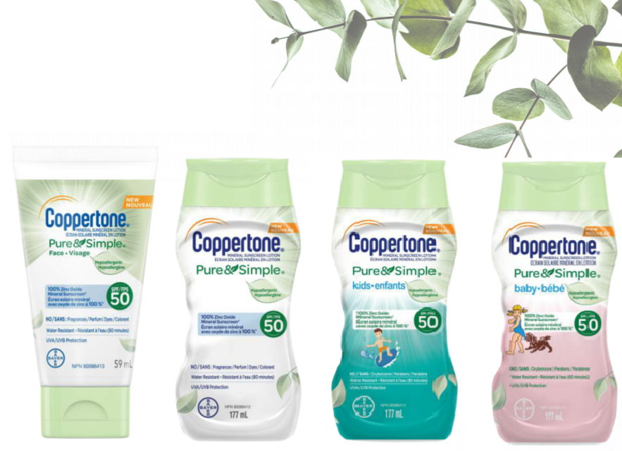coppertone pure & simple sunscreen lotion for face spf 50