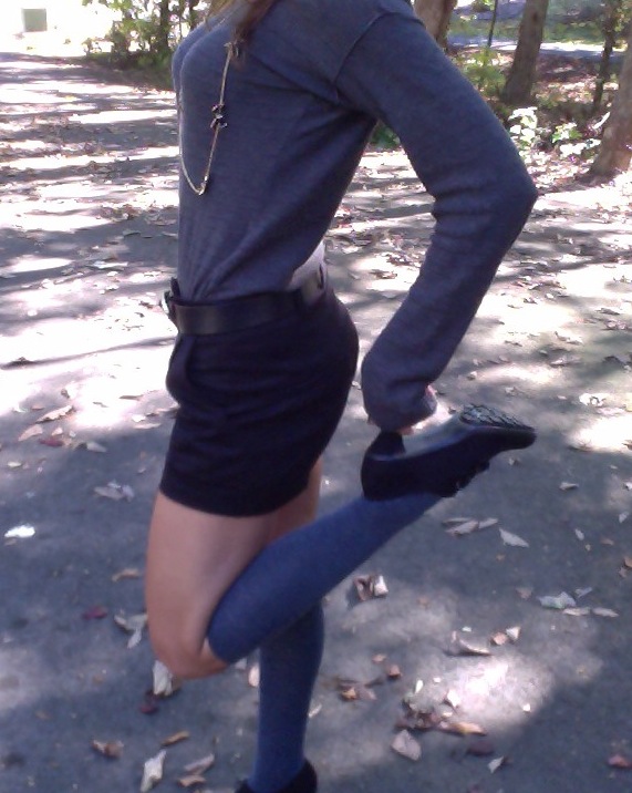 Wanderlust Fall Trend Knee High Socks and Shorts