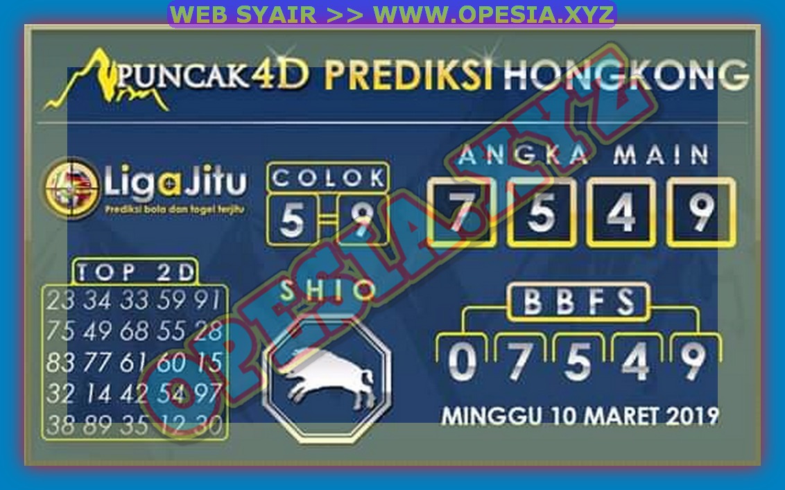 Forum Syair Hk Malam Ini Minggu 10 Maret 2019 Opesia Official