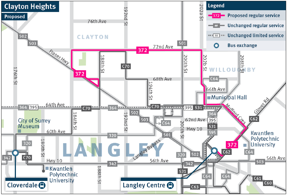 The South Fraser Blog Yet more bus service coming to Clayton Heights