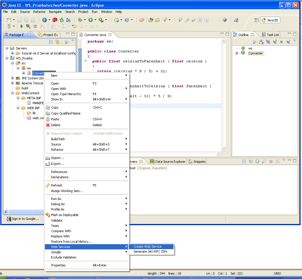 Java Frameworks & APIs: Web Services - Apache AXIS - Tutorial I