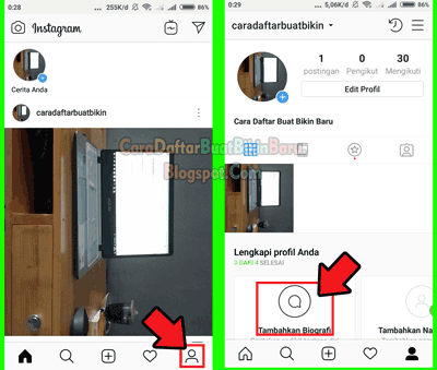 cara buat akun instagram pake nomor