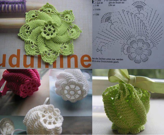 ergahandmade: Crochet Flower + Diagram