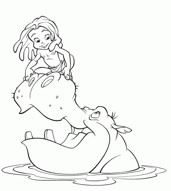 Dibujos Animados Para Colorear Tarzan Para Colorear
