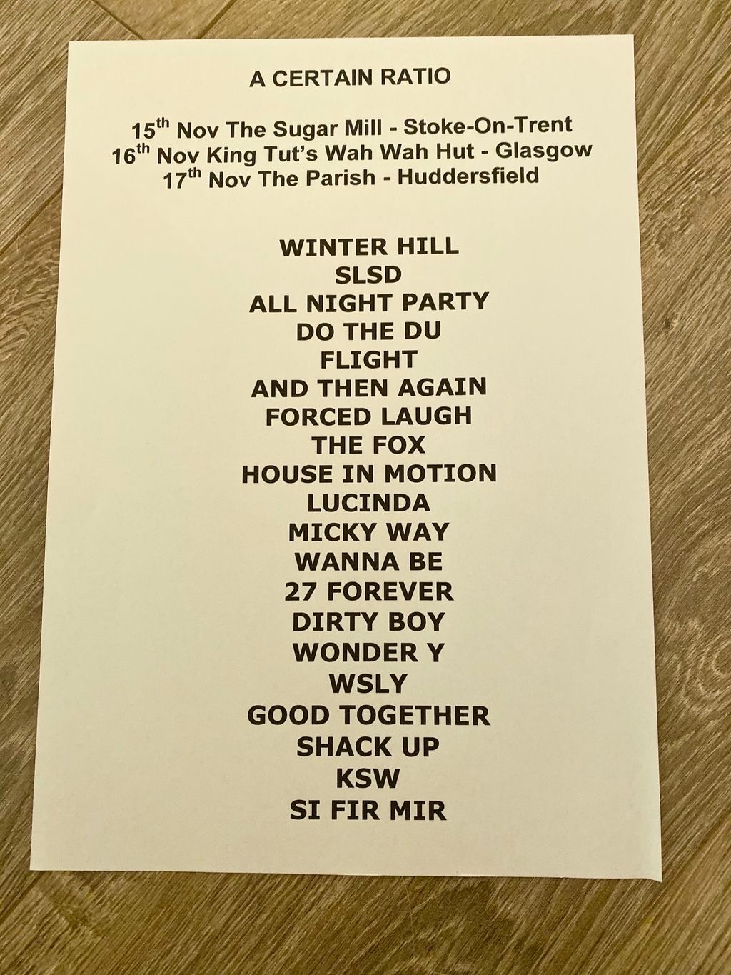ACR Gigography - 15 November 2019, The Sugarmill, Stoke-on-Trent