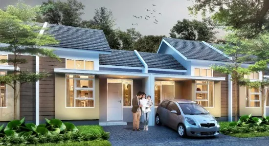 tampak depan Rumah minimalis Ukuran 6x12 meter 2 kamar tidur 1 lantai