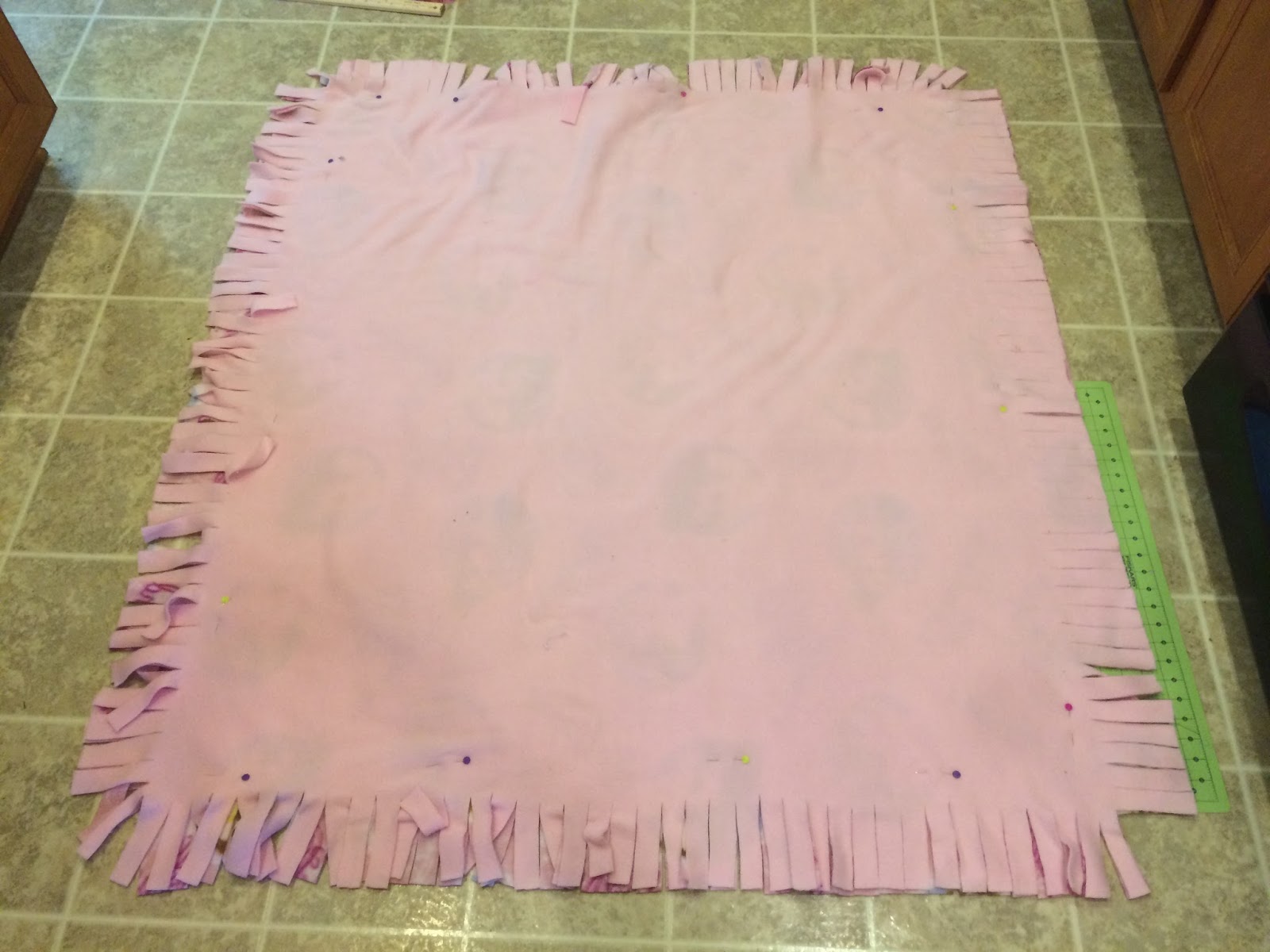 manda made it Project Linus Fleece No Sew Blanket