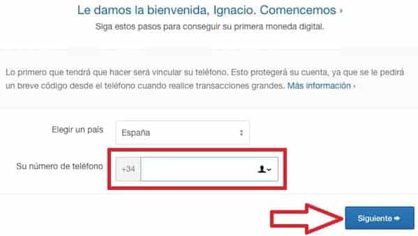 validar teléfono nuevo usuario coinbase validar teléfono nuevo usuario coinbase