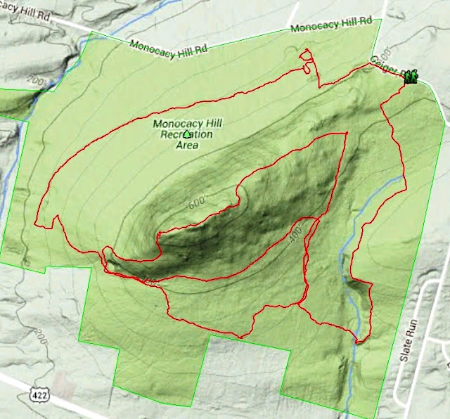 Monocacy Hill Trail Map Southeastern Pa Hiking: Monocacy Hill Recreation Area