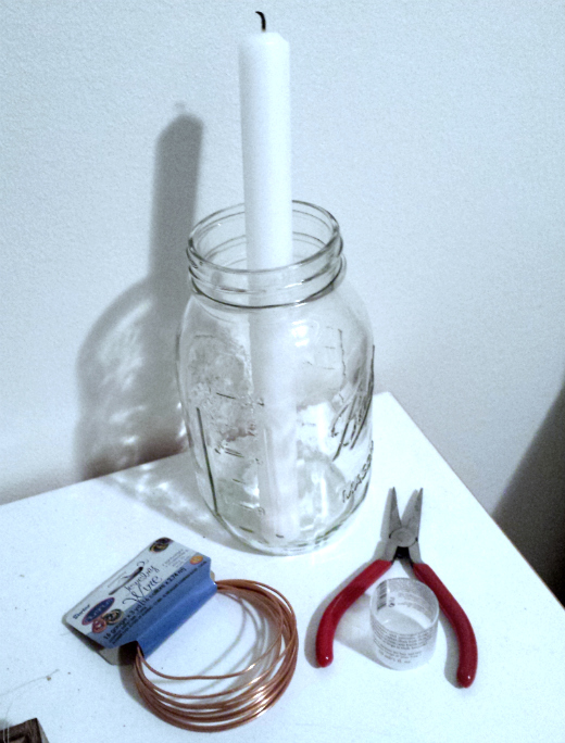 Upcycle Copper wire candle holder the ReFab Diaries