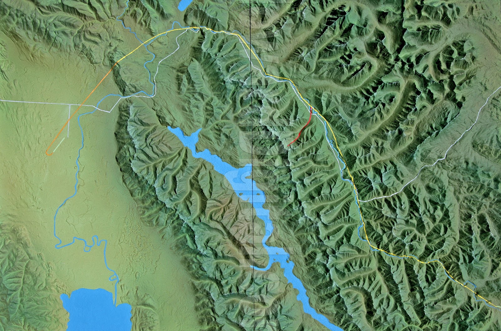 Карта с рельефом