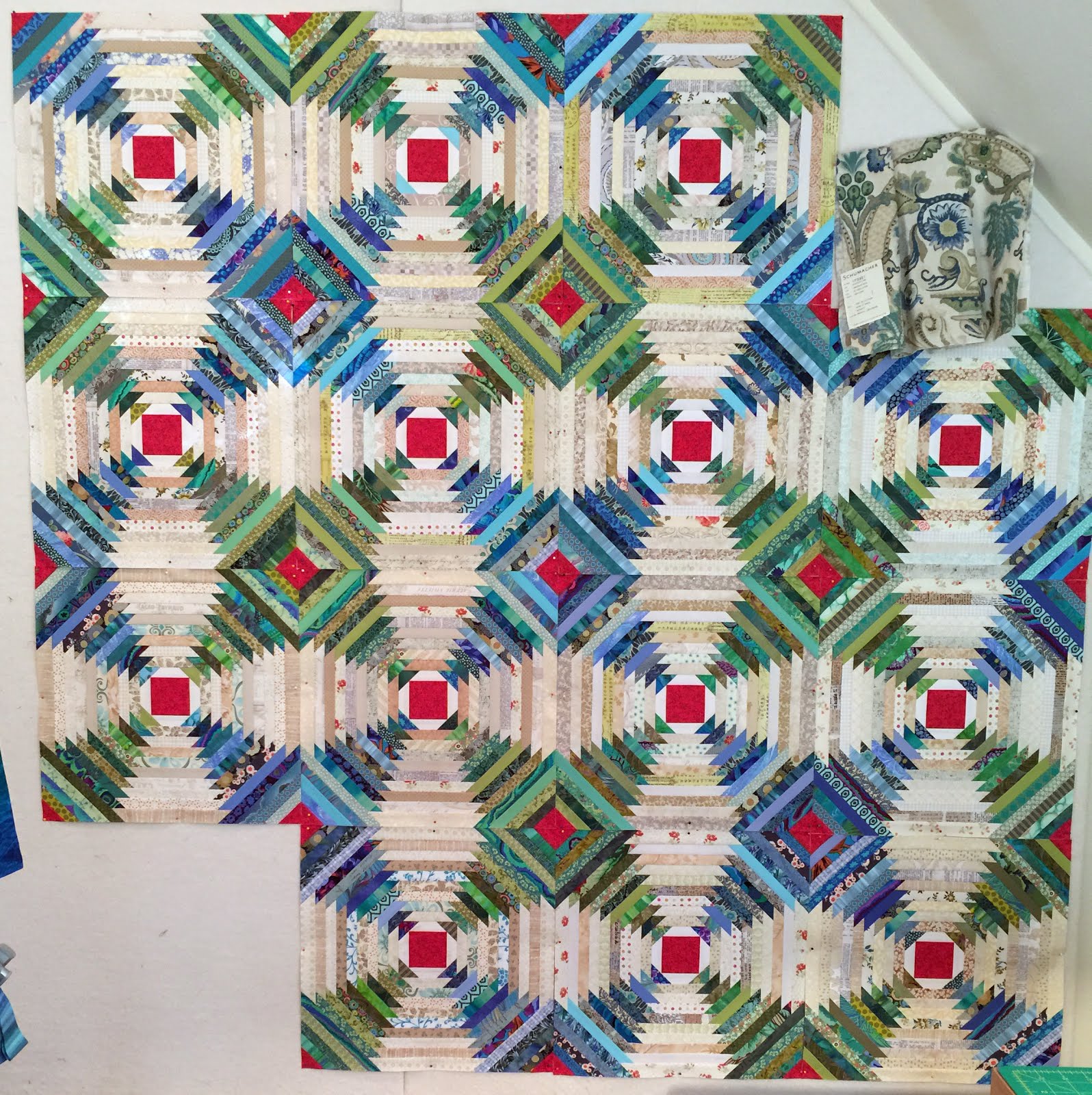 Rebecca Grace Quilting A Few More Pineapple Log Cabin Blocks 33