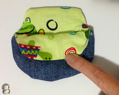 Monedero en tela vaquera