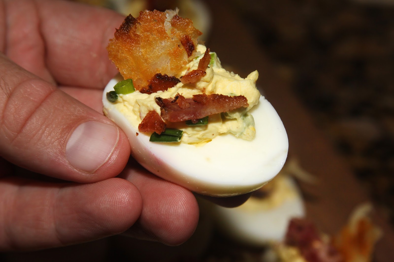 For the Love of Food Breakfast Lovers Deviled Eggs