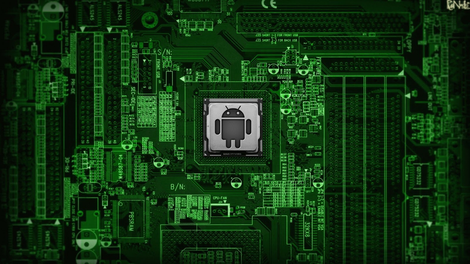 Green Android wallpaper
