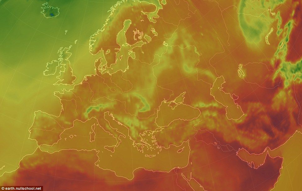 Record heat of summer on an interactive map