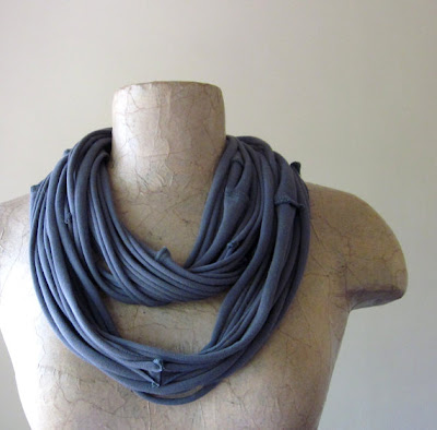 Thrift Trick: DIY Cotton rag scarf/necklace