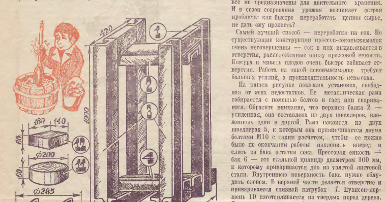 Пресс для отжима сока домкратный своими руками чертежи и размеры