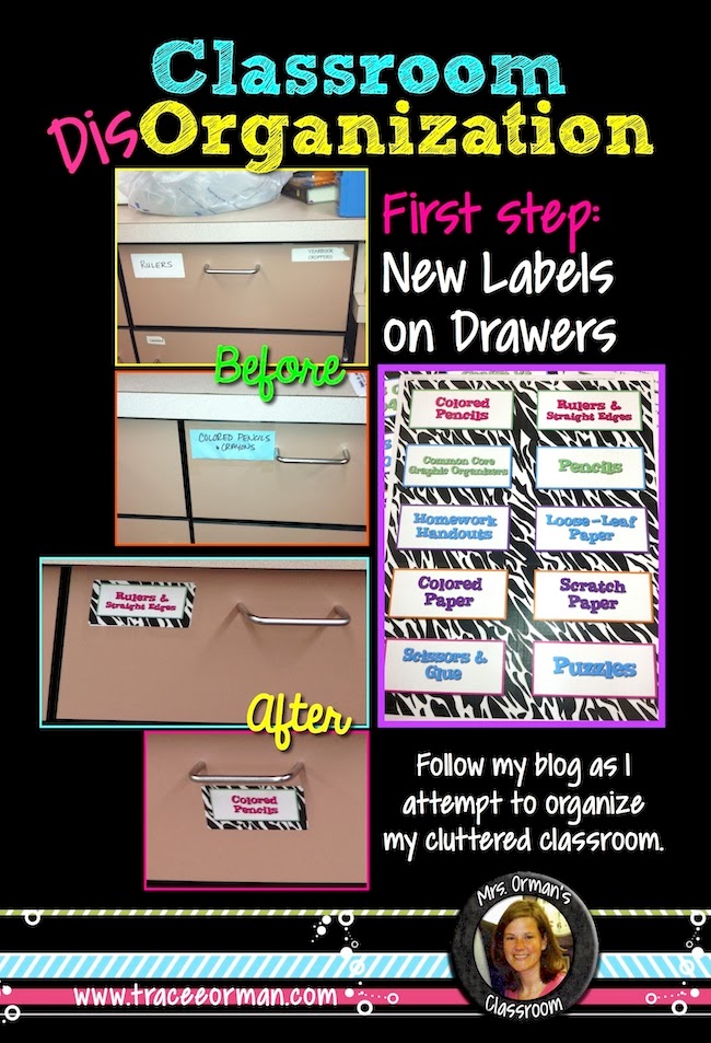 Classroom DisOrganization: Using New Uniform Labels to Organize My Work Area