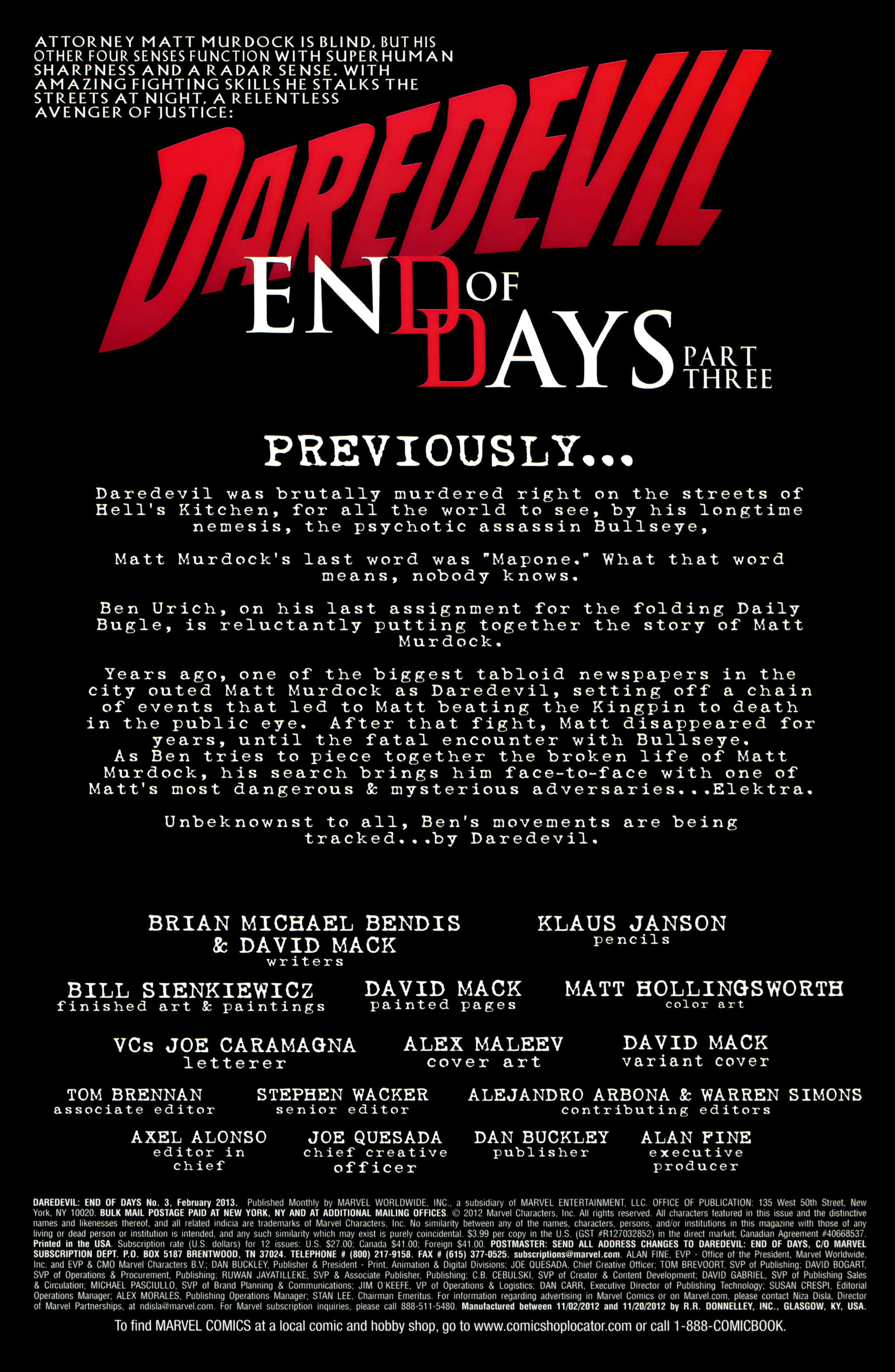 Read online Daredevil: End of Days comic -  Issue #3 - 3