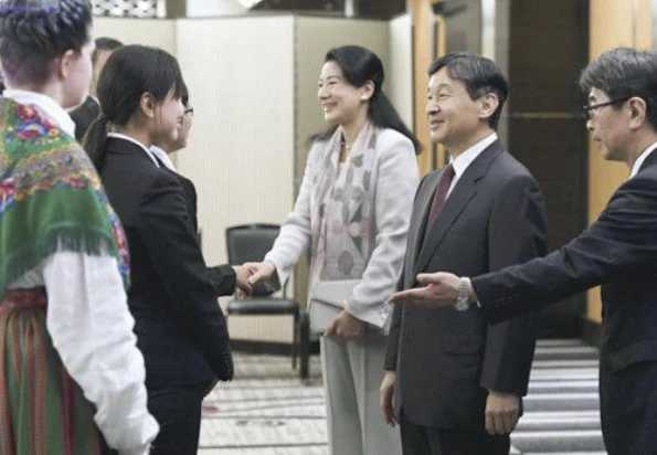 Crown Prince Naruhito and Crown Princess Masako observed the discussion summary presentation at the New Hotani Hotel in Tokyo