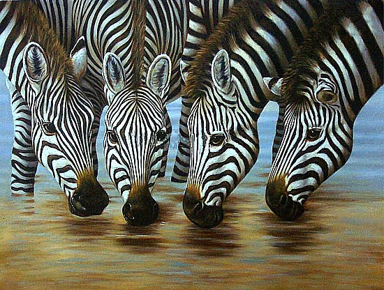 Art Now and Then: Zebra Art