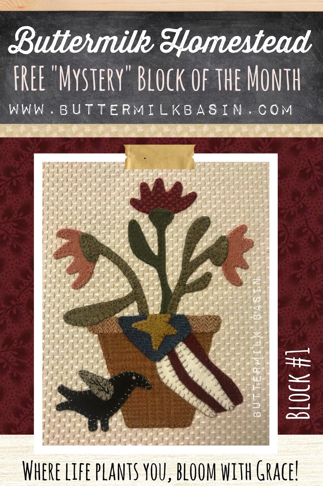 Buttermilk Basin Design Studio FREE Mystery BOM REvEAL, FREE SewA