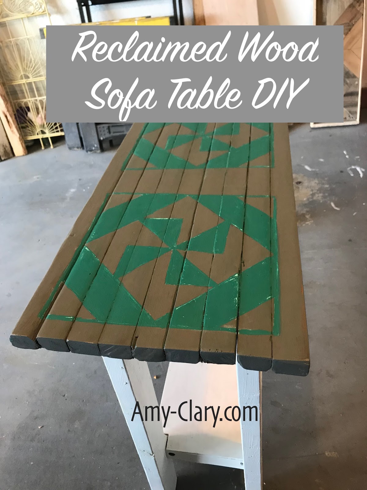 DIY Reclaimed Wood Sofa Table Amy Clary