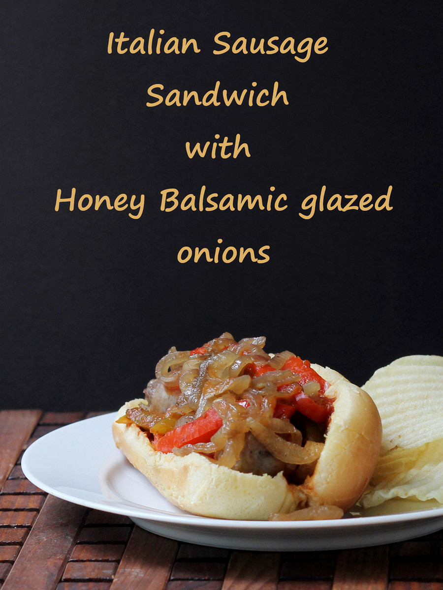Cookistry Italian Sausage Sandwiches with Honey Balsamic Glazed Onions