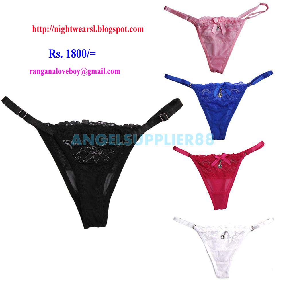 Nightwear Sri Lanka W02 Women Ladies Sexy Thongs Gstring Vstring