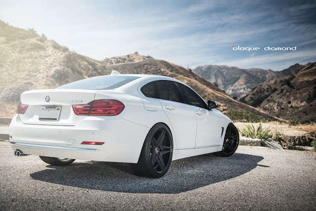 2015 BMW 428i Fitted With 20 Inch BD-8’s in Two Tone Black - Blaque Diamond Wheels