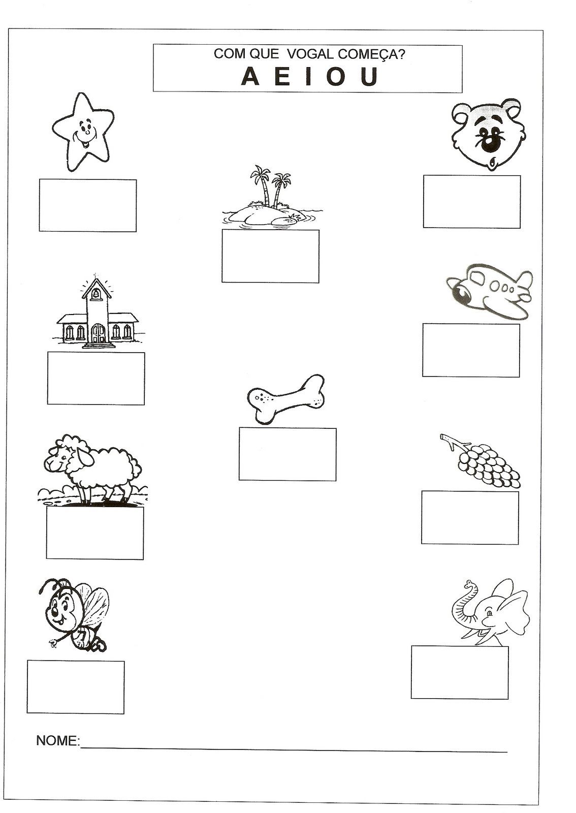 Atividades com as vogais prontas para