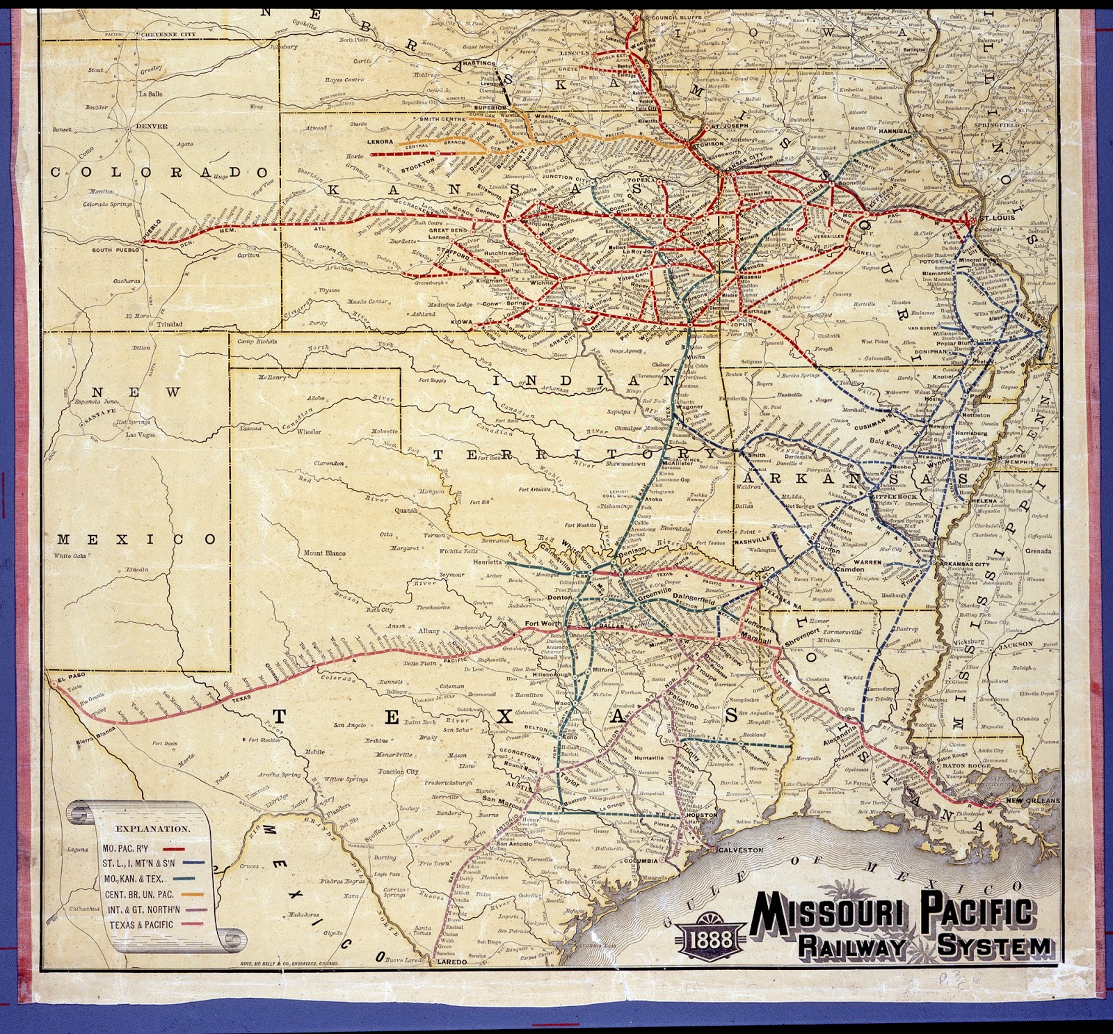 Texas Railroad System Maps 00058575 