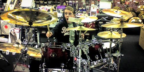 Kid Drum Solo in music Store
