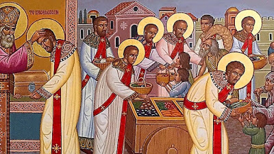 St. Lawrence and the seven deacons of Rome