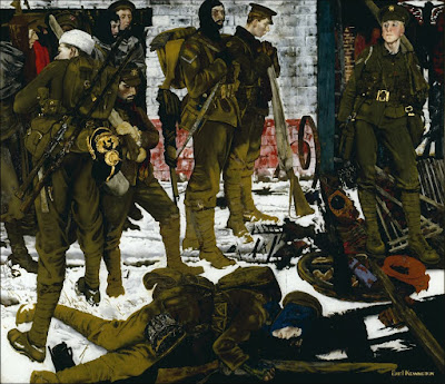 "The Kensingtons at Laventie" de Eric Kennington, 1915. Pintura exposta no Imperial War Museum em Londres. (Publicado originalmente no grupo da Suno no Facebook em 12 de dezembro de 2017.)