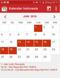 Download Aplikasi Kalender Indonesia Tahun 2018 + Hari Libur Nasional Download Aplikasi Kalender Indonesia Tahun 2018 + Hari Libur Nasional