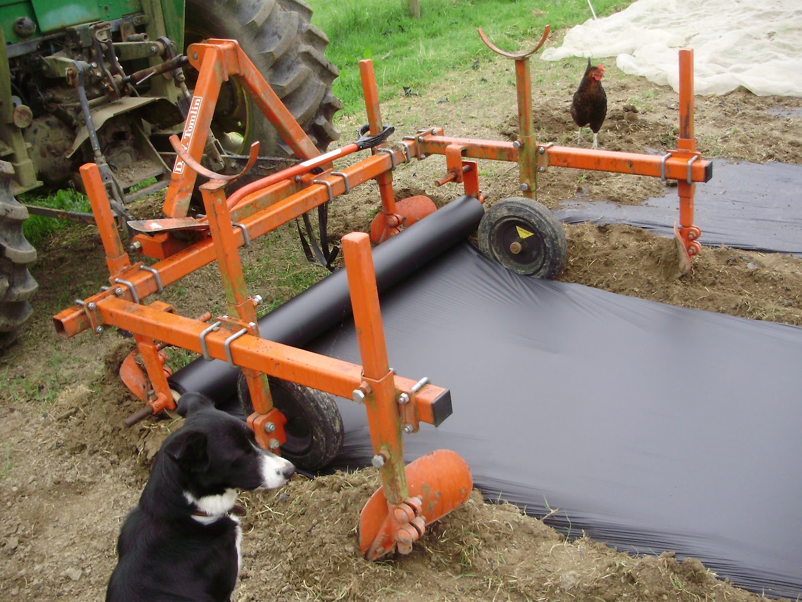 Hopesay Glebe Farm Laying Bio Plastic for planting