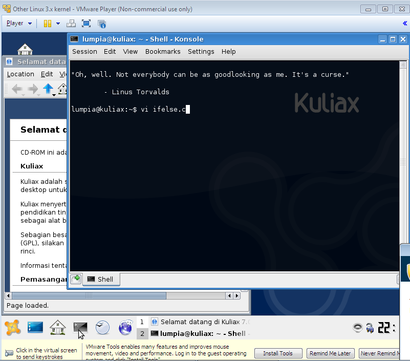 novassignment: KONDISI PADA LINUX WITH C