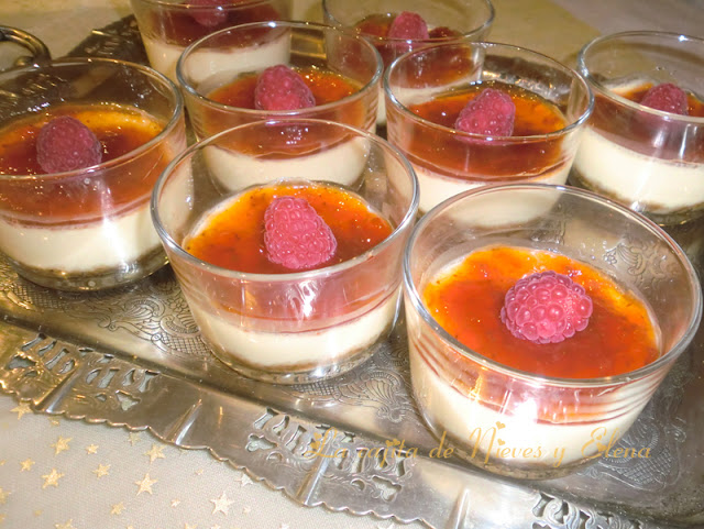 Vasitos de New York cheesecake