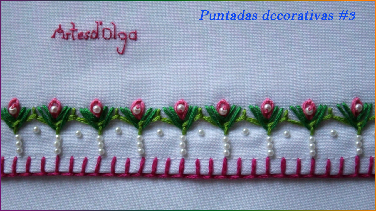 Convocar medallista Fértil Artesd'Olga: Puntadas Decorativas #3 | Decorative Embroidery Stitches #3